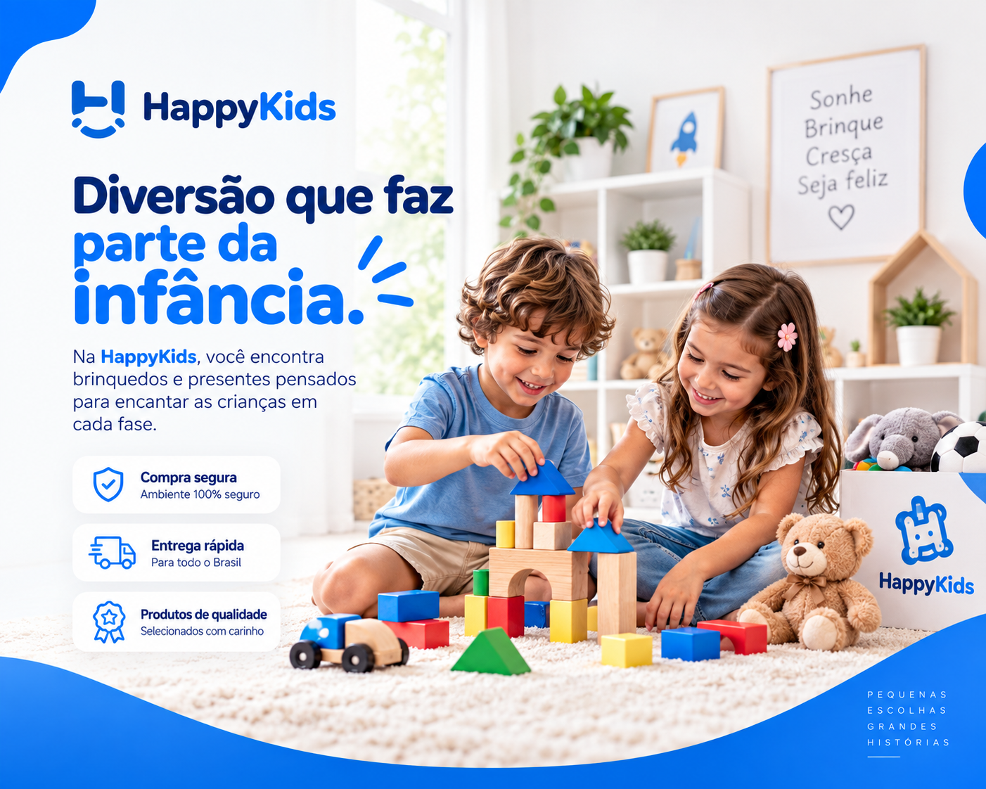 Diversão que faz parte da infância — brinquedos e presentes HappyKids